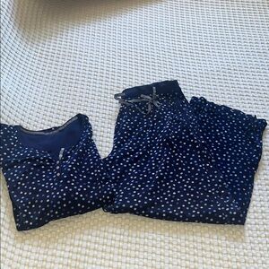 Women’s Navy Polka Dot Pajama Set